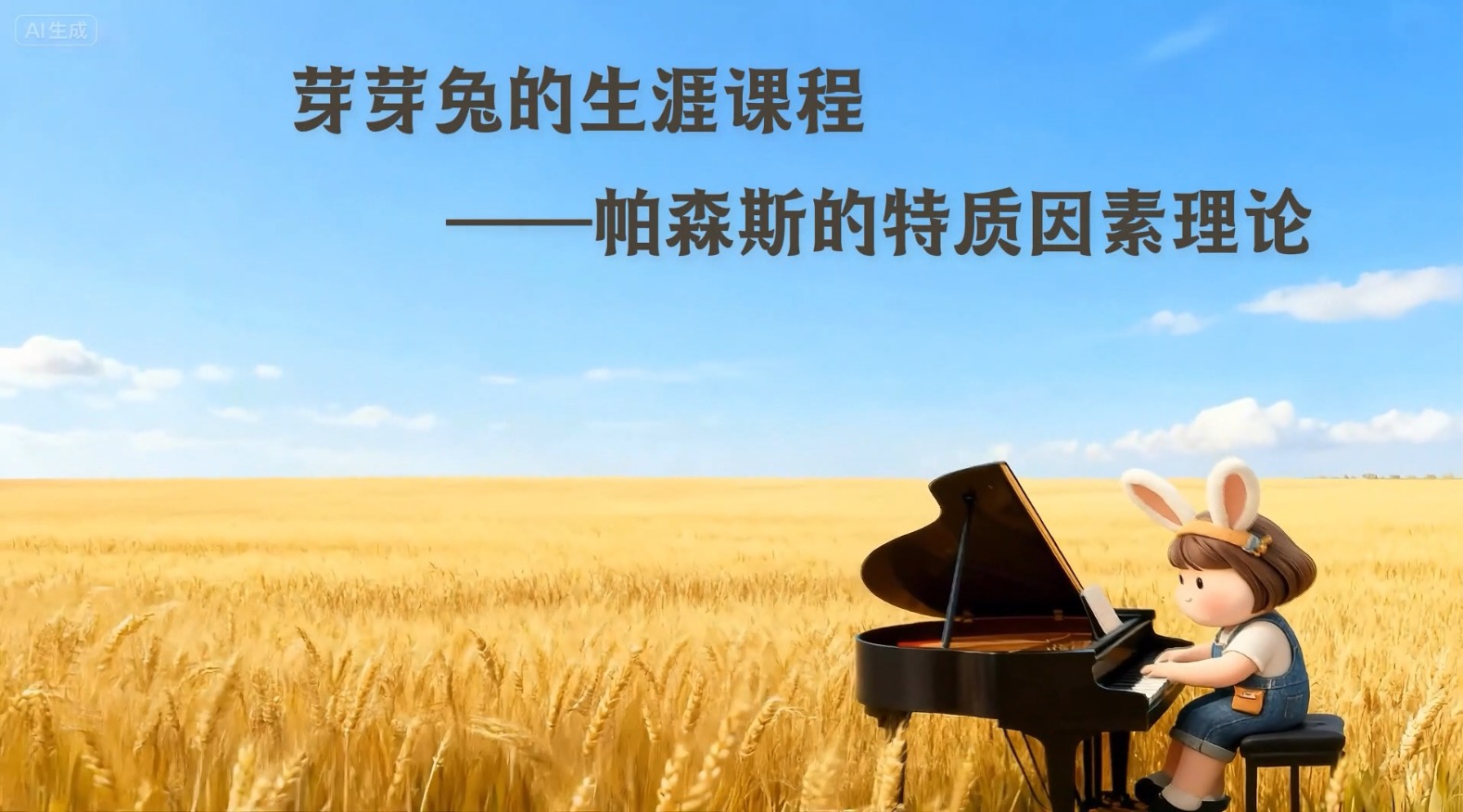 芽芽兔的生涯课程——帕森斯的特质因素理论